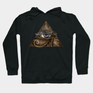 Egyptian Eye of Horus - Wadjet Digital Art Hoodie